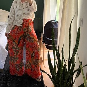 Farm Rio X Anthropologie Wide Leg Pants